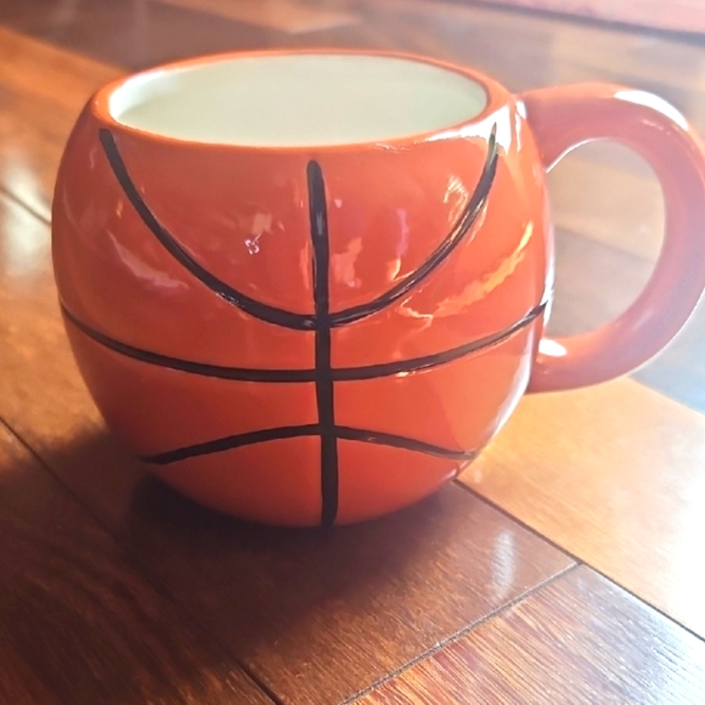 Basketball! Design Orange Beverage or Soup Mug, Fun!